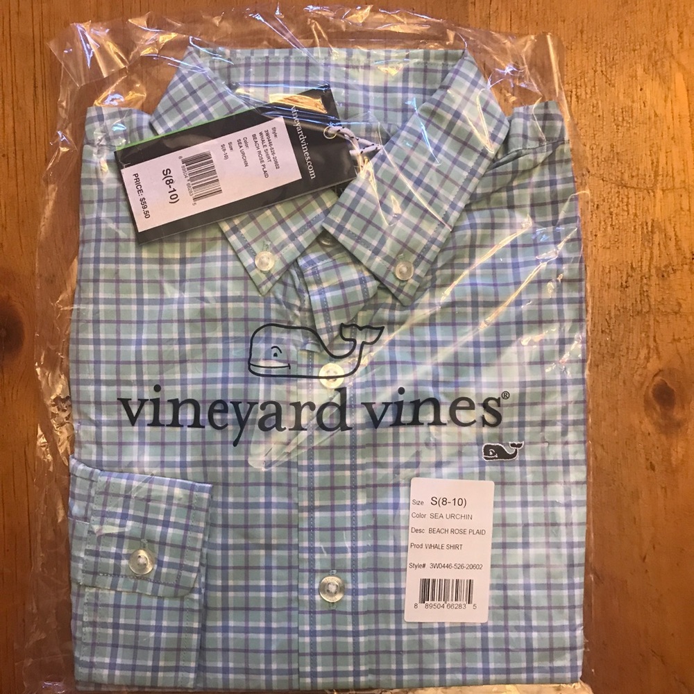 Vineyard Vines NWT boys size 8/10 Long Sleeve - Picture 4 of 7